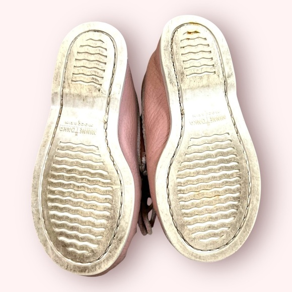 MINNETONKA Kids Pink Leather Moccasins with Fringe and Beading Size 8 - Picture 7 of 8